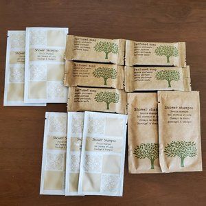 Shampoo Samples 7 and Soap Samples 5 Made in Italy